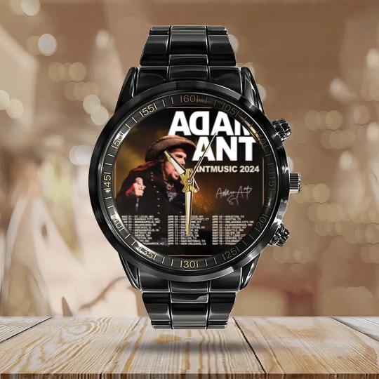 Discover Adam Ant Autumn 2024 UK ANTMUSIC Tour Unisex Calendar Steel Band Watch