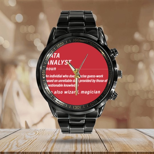 Discover Funny Data Calendar Steel Band Watch for Data Analysts Gift Men Calendar Steel Band Watch