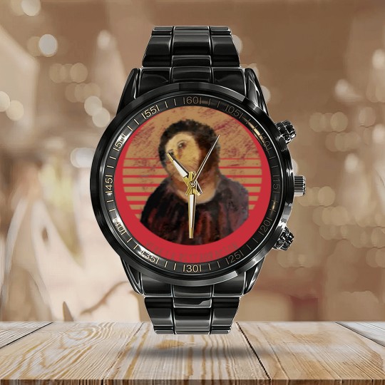 Discover Viva La Restauracion Jesus Fresco Restoration Fail Meme | Active Calendar Steel Band Watch