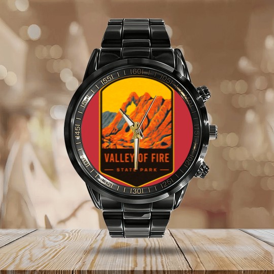 Discover Valley Of Fire State Park Calendar Steel Band Watch