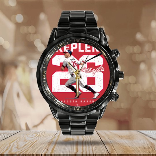 Discover Number And Portrait Max Kepler Minnesota Mlbpa Calendar Steel Band Watch