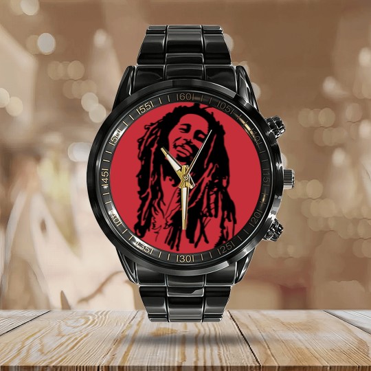 Discover Bob Marley Calendar Steel Band Watch