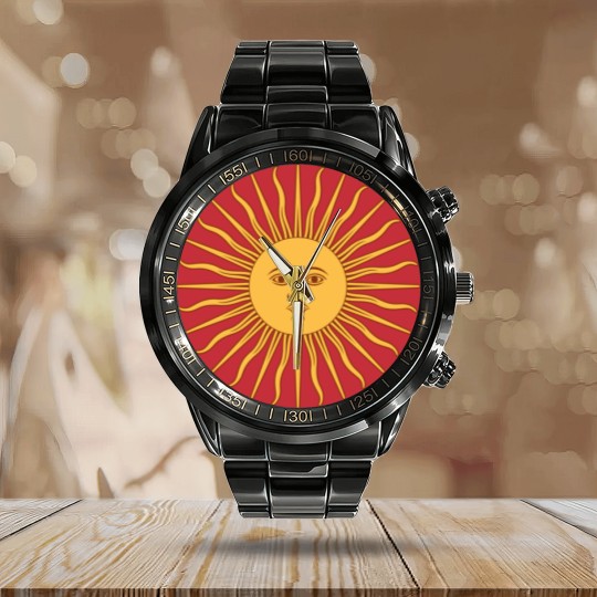 Discover Argentinian Sun Calendar Steel Band Watch