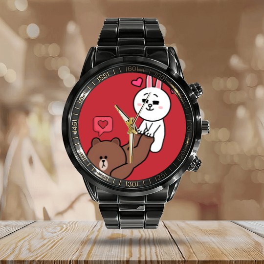 Discover Brown and Cony Love Calendar Steel Band Watch