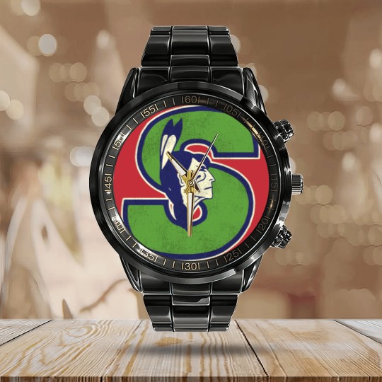 Discover Springfield Indians Retro Defunct Ice Hockey (1) Calendar Steel Band Watch
