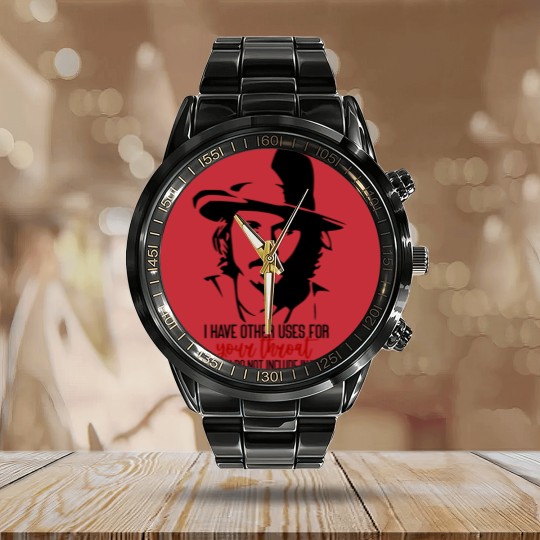 Discover I Have Other Uses For Your Throat Which Do Not Include Injury Calendar Steel Band Watch, Johnny Depp Quotes Calendar Steel Band Watch, Support Johnny Depp Calendar Steel Band Watch, Johnny Depp Calendar Steel Band Watch