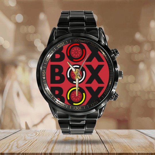 Discover Box Box Box Calendar Steel Band Watch