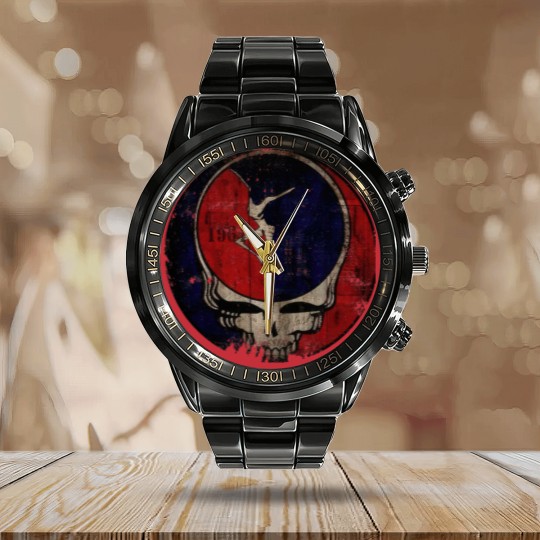 Discover DMB in dead company logo vintage Classic Calendar Steel Band Watch, Dead Co The Final Tour 2023