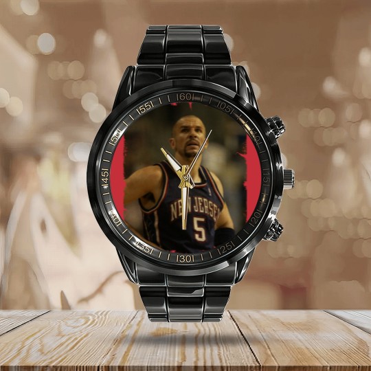 Discover Jason Kidd - Vintage Design Of Basketball Calendar Steel Band Watch