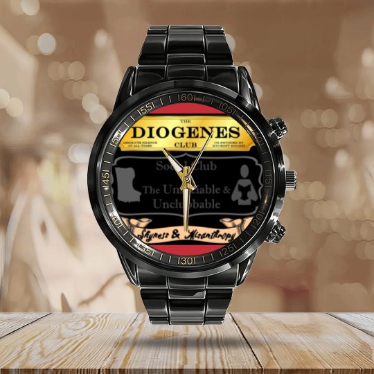 Discover Mycroft Holmes - Diogenes Club - For The Unsociable  Unclubbable Calendar Steel Band Watch