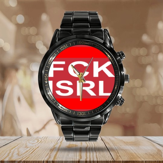 Discover Fck Isrl - Free Palestine - Boycott Israel dance Calendar Steel Band Watch
