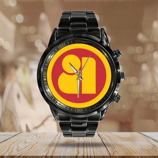 Discover AMERICAN INTERNATIONAL PICTURES Calendar Steel Band Watch - Defunct Film Production Company - Black Version - American International Pictures - Calendar Steel Band Watch