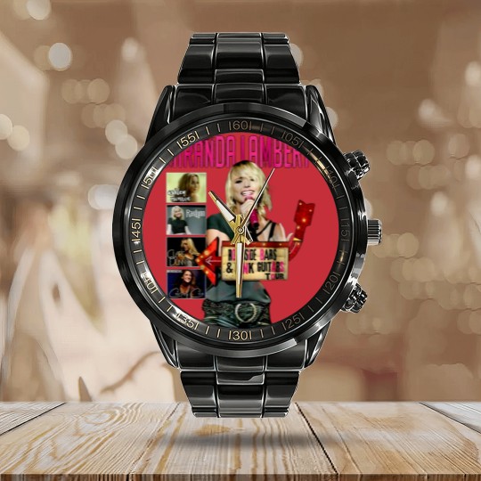 Discover MIRANDA LAMBERT Roadside Bar  Pink Guitars Tour 2019 Calendar Steel Band Watch
