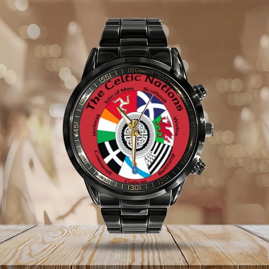 Discover The Celtic Nations Calendar Steel Band Watch
