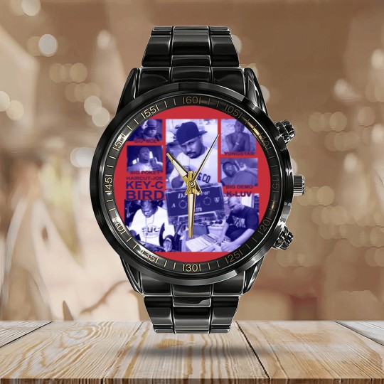Discover Screwston Houston Texas Rap Legends DJ Screw Big Pokey Big Moe Bang Screw Calendar Steel Band Watch