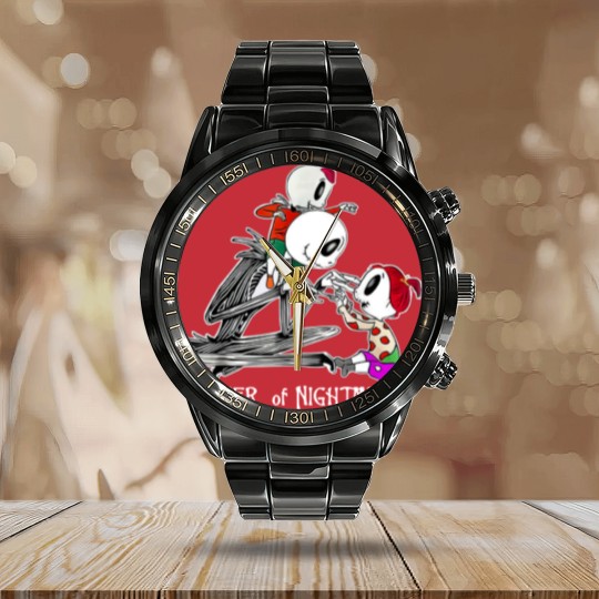 Discover Father Of Nightmares Vintage Calendar Steel Band Watch, Skellington Calendar Steel Band Watch