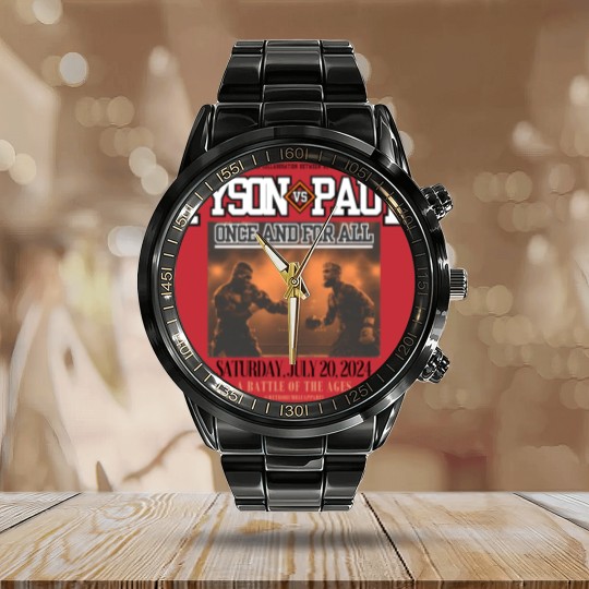 Discover Jake Paul Vs Mike Tyson Boxing Calendar Steel Band Watch