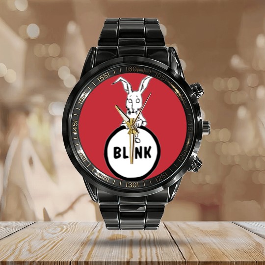 Discover blink early rabbit logo (before 182) Calendar Steel Band Watch