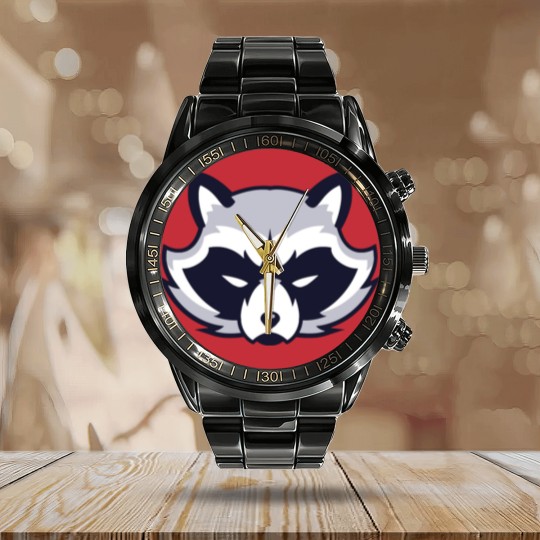 Discover Angry Raccoon - Raccoon - Calendar Steel Band Watch