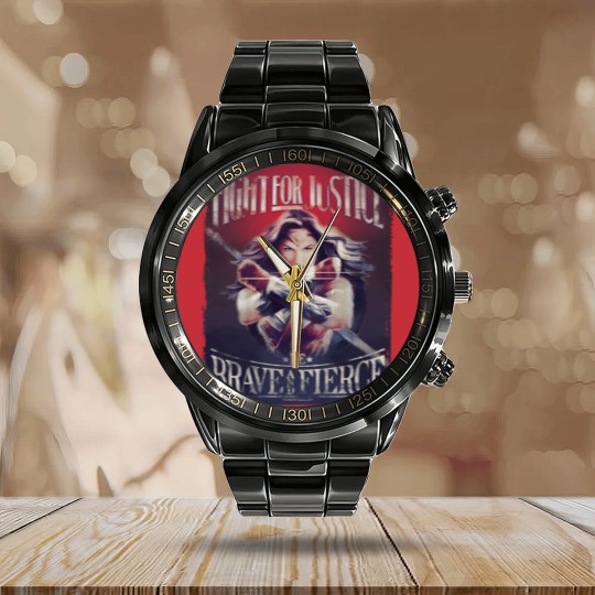 Discover Wonder Woman Fight For Justice Calendar Steel Band Watch