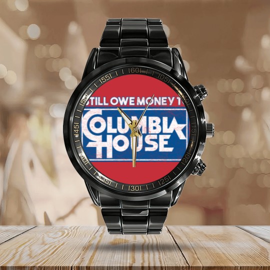 Discover I Still Owe Money to Columbia House Calendar Steel Band Watch