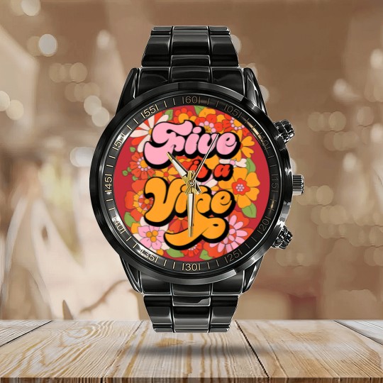 Discover Five is a Vibe 5th Birthday Party Calendar Steel Band Watch
