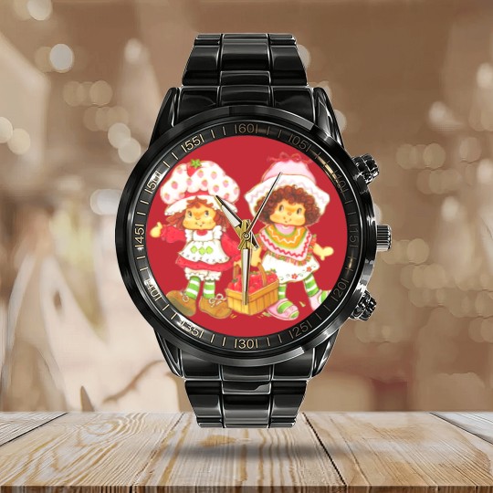 Discover Strawberry Shortcake & Cafe Ole Calendar Steel Band Watch, Have A Berry Nice Day Calendar Steel Band Watch, Cartoon Nostalgia Calendar Steel Band Watch, Love Strawberry Kid Calendar Steel Band Watch