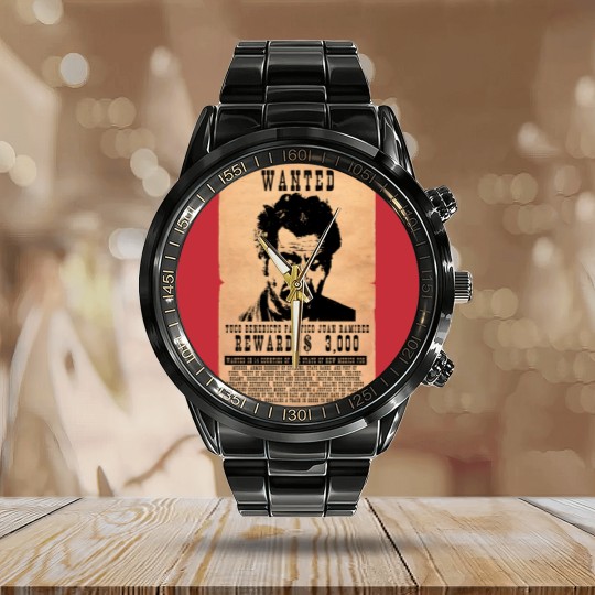 Discover WANTED TUCO RAMIREZ Calendar Steel Band Watch