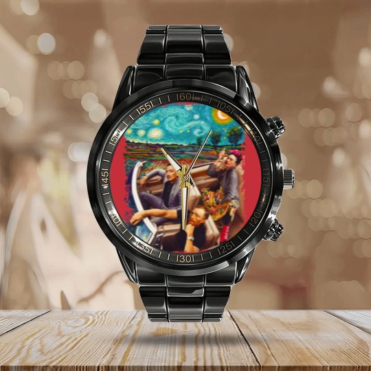 Discover Vincent-Van-Gogh-Frida-Salvador-Dali-Banksy-car    .png Calendar Steel Band Watch