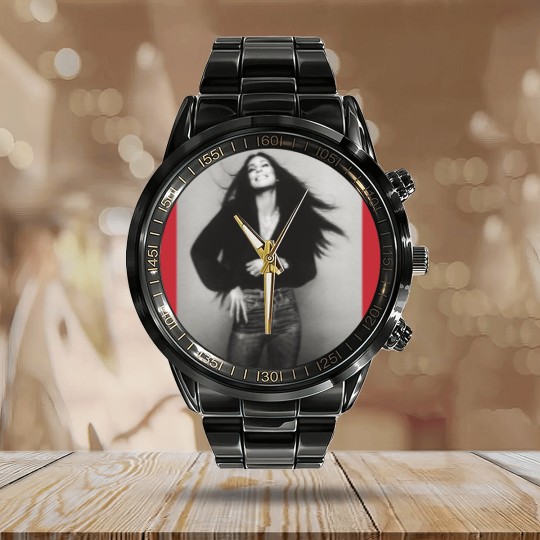 Discover Retro Cher's Gift Men Women Calendar Steel Band Watch