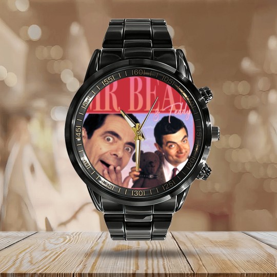 Discover 90_S Retro style Mr Bean Calendar Steel Band Watch