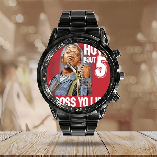 Discover 5 cross you lip Sanford and son tv show Redd foxx Calendar Steel Band Watch