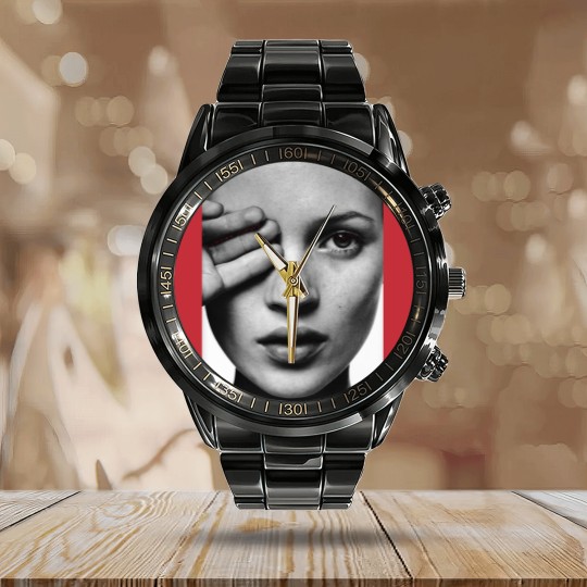 Discover Kate Moss Portrait Calendar Steel Band Watch