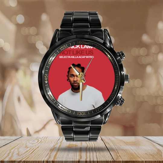 Discover Kendrick Lamar Not Like Us Calendar Steel Band Watch