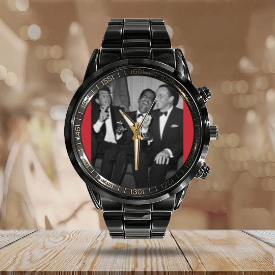 Discover The Rat Pack Frank Sinatra Sammy Davis Jr Dean Martin Las Vegas The Mob Rat Pack Classi Calendar Steel Band Watch