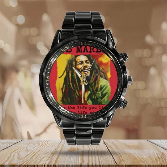 Discover Every Little Thing Gonna Be Alright Bob Marley Calendar Steel Band Watch