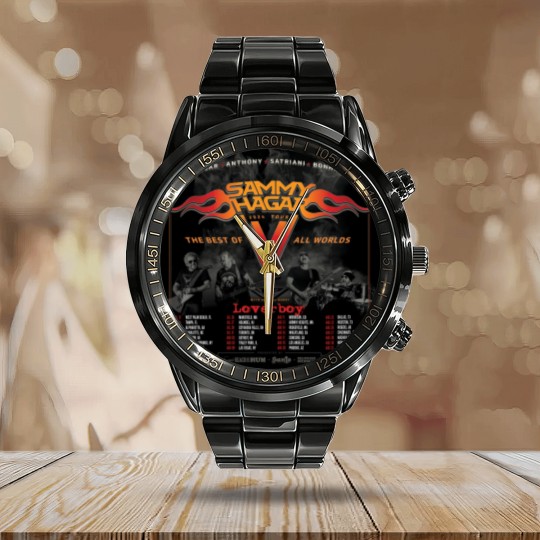 Discover Sammy Hagar Tour 2024 With Loverboy Calendar Steel Band Watch S