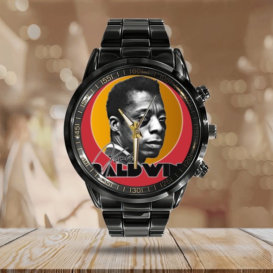 Discover Retro James Baldwin Gold Tribute - James Baldwin - Calendar Steel Band Watch