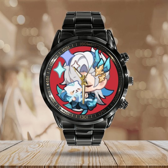 Discover Neuvillette Genshin Impact Canvas Print Calendar Steel Band Watch