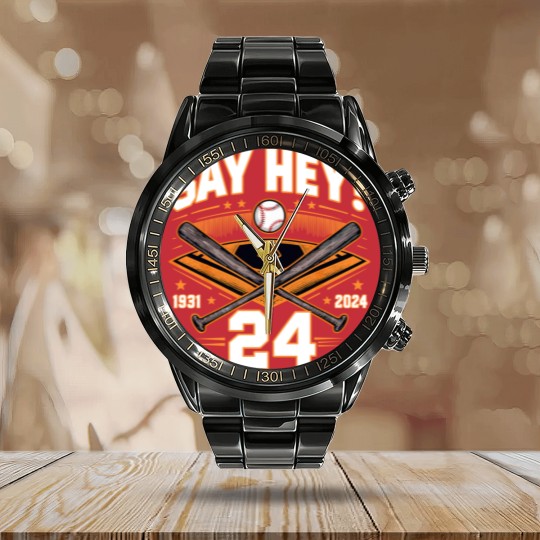 Discover Willie-Mays - Willie Mays - Calendar Steel Band Watch