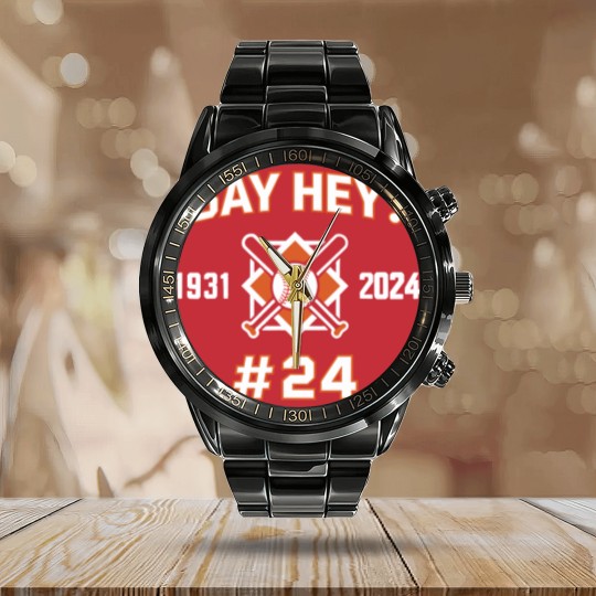Discover Willie-Mays - Willie Mays - Calendar Steel Band Watch