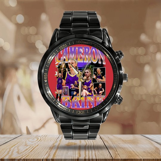 Discover Cameron Brinks Los Angeles Women's Basketball Calendar Steel Band Watch