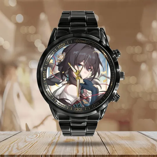 Discover Honkai Star Hail - Ruan Mei  Valentines Day Artwork 2024 Calendar Steel Band Watch