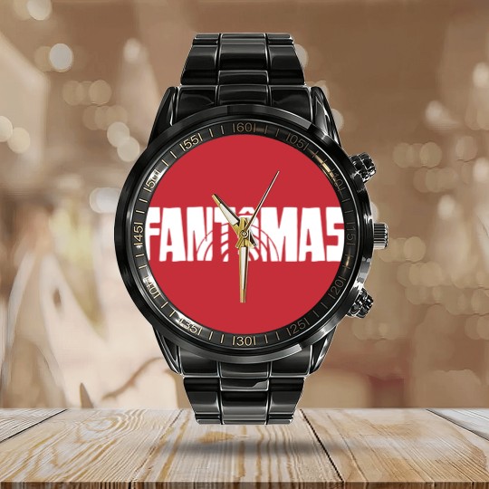 Discover Fantomas logo Calendar Steel Band Watch