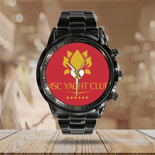 Discover MSC Yacht Club Logo Design Calendar Steel Band Watch