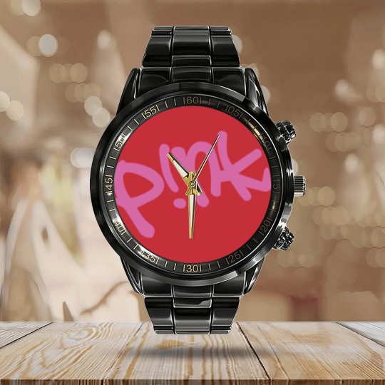 Discover Pink Summer Calendar Steel Band Watch, Pink Singer Calendar Steel Band Watch, Pink Merch Tour Calendar Steel Band Watch