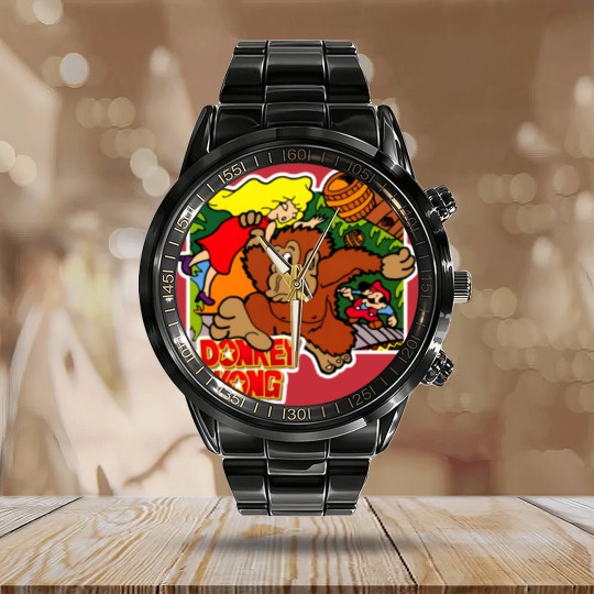 Discover Donkey Kong Arcade Game Calendar Steel Band Watch, Donkey Kong Party Calendar Steel Band Watch
