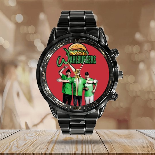 Discover Wahlburgers Tie Dye Calendar Steel Band Watch