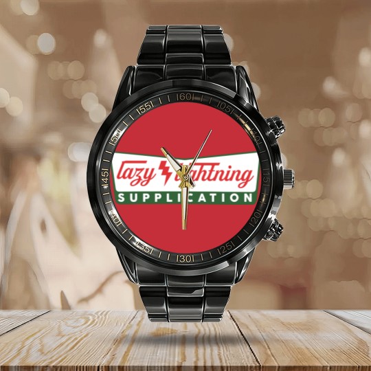 Discover lazy lightning crispy creme Calendar Steel Band Watch