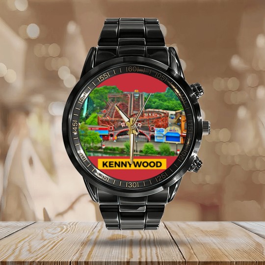 Discover Kennywood amusement park Calendar Steel Band Watch